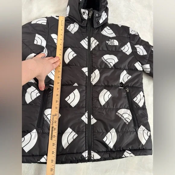 The North Face Boys Reversible Perrito Hooded Jacket XL (14/16) Black Logo - Picture 4 of 16